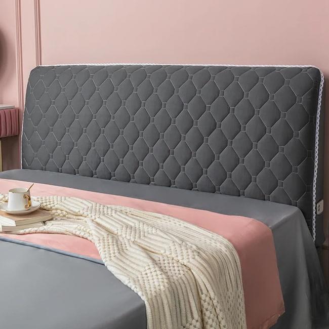 Bed Headboard Cover All Inclusive Bedside Bed Head Cover Warm Soft Bed Anti-Dust Cover Thicken Head Back Protector