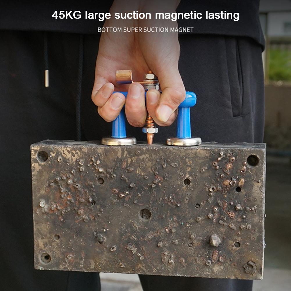 Double/Single Headed Magnetic Welding Ground Clamp Clamp Fixed For Electric Welder Magnet Head Welding Clamps Holder