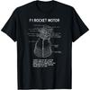 Apollo Saturn V F-1 Space Rocket Engine Blueprint T-Shirt