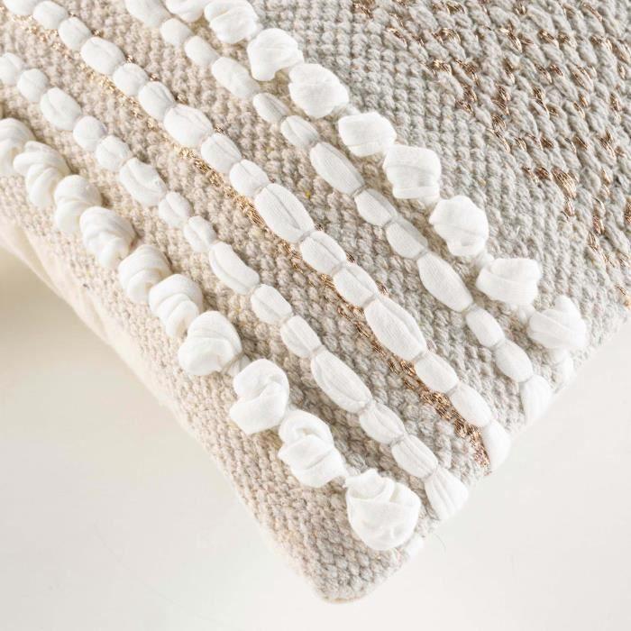 Coussin - Blanca - 30 x 50 cm - Oeko-Tex® - Déhoussable - Beige