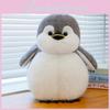 Очаровательная мягкая плюшевая игрушка-пингвин черного и серого цвета, идеально подходящая для детских подарков на день рождения.