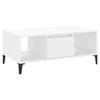 821068 vidaXL Coffee Table White 90x50x36.5 Cm Engineered Wood