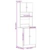VidaXL Armoire de cuisine chêne sonoma 60x50x180 cm bois d'ingénierie, placard de cuisine, unité de cuisinette, unité de 3276639