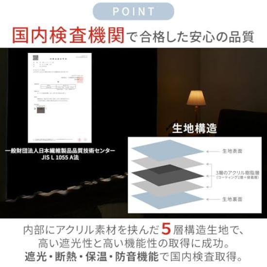 BELLUNA Blackout Set of Thermal Heat UV Memory Energy for Bedrooms and Living Thick Room Day and Night Solid 100cm Wide 185cm Long x 100cm Wide of