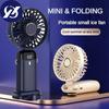 Portable Handheld Personal Rechargeable Fan LED Digital Display 90°Adjustable Rechargeable Fan , 5 Speed Wind Mini Aromatherapy