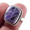 Natural Charoite Gemstone Handmade 925 Sterling Silver Jewelry Ring Size 8 Z8J73