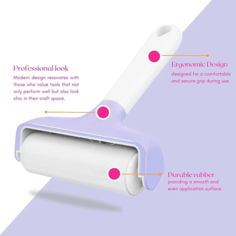 Резиновый валик для поделок Cricut/Silhouette, работает с термотрансферной бумагой, винилом, многоразовый резиновый валик для поделок и DIY проектов