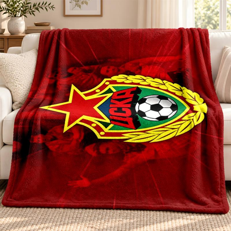 CSKA Moscow blanket Flannel Blanket Soft Cozy Plush Throw for Sofa Bed Lightweight Home Decoration Outdoor camping