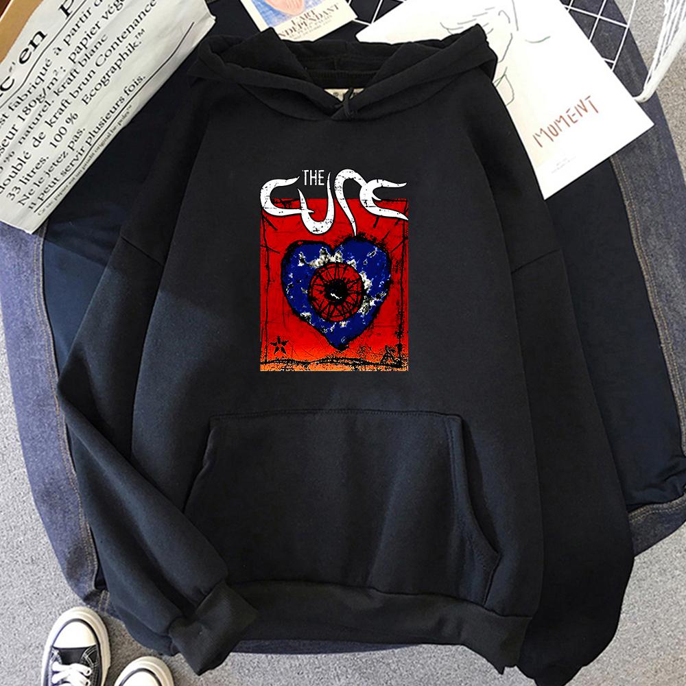 The Cure Music Band Heavy Unisextal Hoodies Unisexs Casual Long Sleeve Cartoon Sweatshirts Hip Hop Gothic Style Streetwear Unisex Hoody