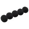 GONKISS Microphone Sponge Windscreen for Lapel Microphones, Large Speakers, 5-Piece Set, Black