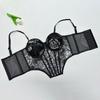 Transparent Lace Sequin Camisole Hollow Suspender Vest Elastic Lace Sequin Corset  Ladies