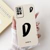 For Infinix Note 8 Note 8i Case Letter A-Z Pattern Liquid Silicone Soft  Cases Back Cover For Infinix Note8 X683 X692 Case Funda