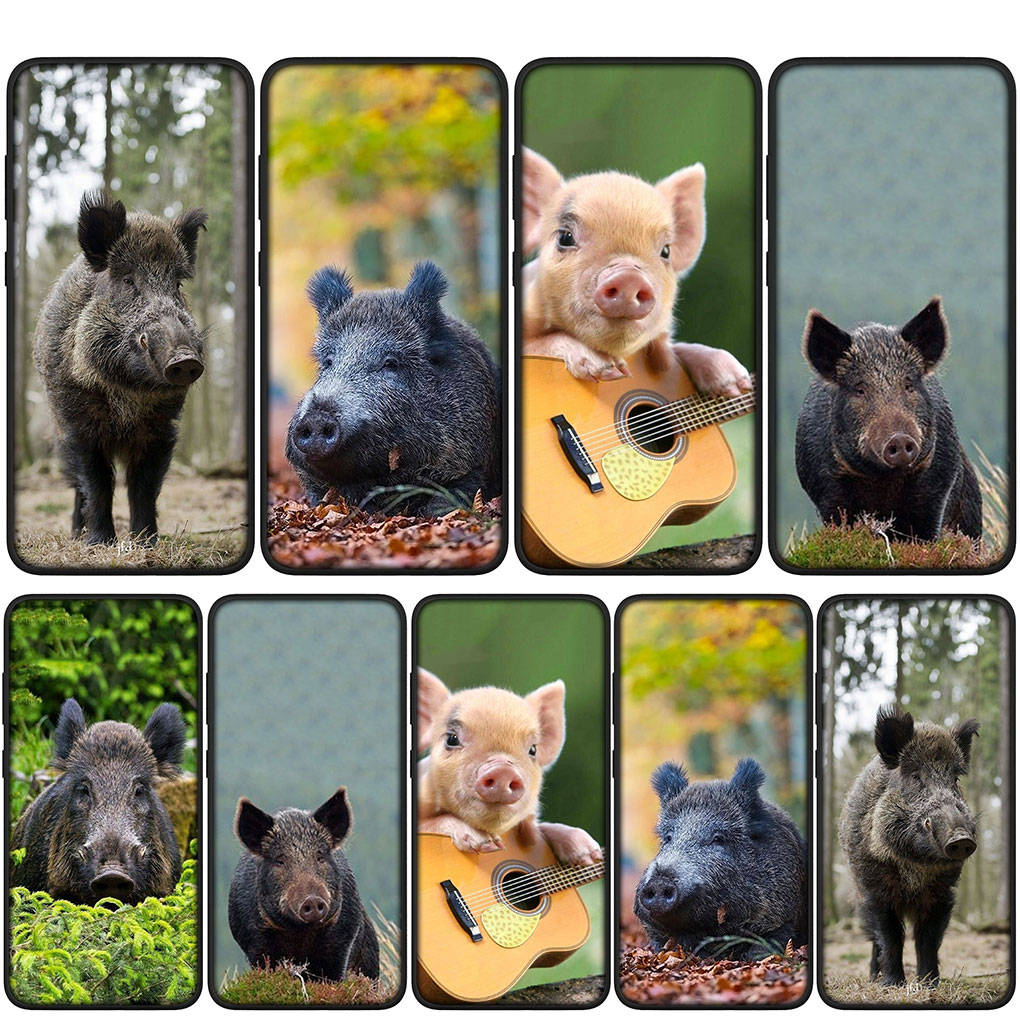Чехол для iPhone 16 15 Xiaomi Redmi Note 14 13 12 11 Pro Max X 8 9 16e Samsung Galaxy S25 S24 S23 Moto G54OPPO Huawei Pig Animal Wild Boar Phone Case