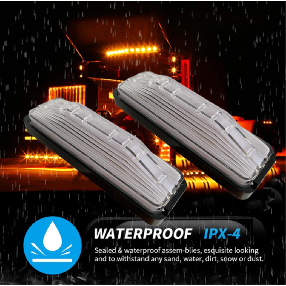 2 шт. Светодиодный фонарь для грузовика 12-24 В 28 светодиодов Сканирующий боковой габаритный огонь Указатель поворота Предупреждающие огни Задний стоп-сигнал Аварийный сигнал для кузова прицепа