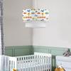 Fabric Printed Vehicles Patterned Pendant Children's Room Lamp | ByLamp