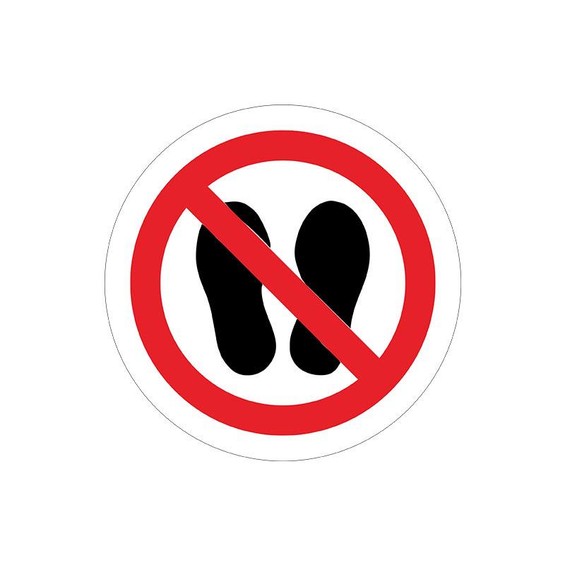 Stepping Prohibition Warning Sign, Self-Adhesive Safety Label for Workshop Equipment