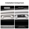 2Pcs Car Suede Leather Roof Handle Protective Cover For Jeep Renegade Compass Grand Cherokee Patriot Liberty Gladiator Wrangler
