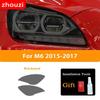 Для BMW 6 серии F06 F12 F13 M6 GT G32 2 шт. Черная защитная пленка для тонировки фар автомобиля Виниловая прозрачная наклейка из ТПУ Аксессуары