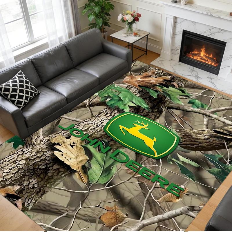 John Deere Print Crystal Velvet Plush Rug Anti?Slip Wear?Resistant Floor Carpet For Indoor Household Home Decoration