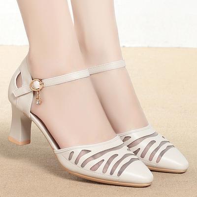 Сандалии с открытыми носками, женские, лето 2025 г., сандалии с ремешком на щиколотке, женские, на среднем каблуке, черного цвета, модные, элегантные, милые