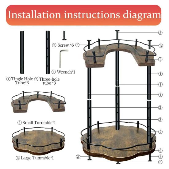 Органайзер Lazy Susan для специй, регулируемая высота, простая установка, вращающийся поворотный столик, настольная стойка для хранения приправ