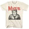 Новая Модная Футболка в Стиле Панк Misfits Ретро Уличный Череп Мужская Футболка