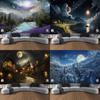 Moon Planet Starry Sky Scenery Wall Tapestry Art Decoration Hanging Cloth Curtain Bedroom Living Room Home Decoration