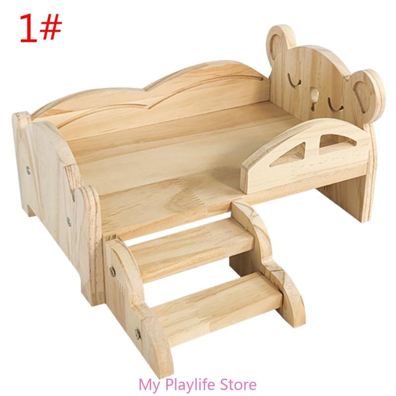 Кровать для хомяка в клетке для мелких домашних животных с лестничной платформой, угловая клетка с платформой для игрушек, декор для домика для мелких животных