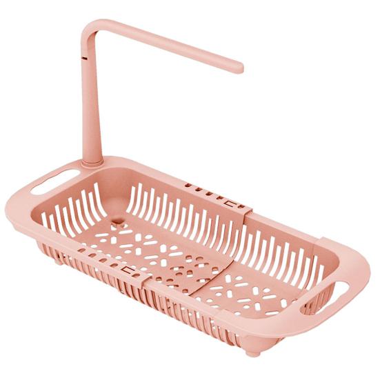 Корзина для хранения раковины, большая вместимость, ежедневное использование, антидеформированная выдвижная полка для раковины, корзина для мытья овощей, полезная мытье фруктов
