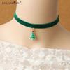 Vintage Christmas Tree Velvet Choker Necklace - Fashion Jewelry Accessory JL-143