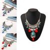 Ethnic Style Simulation Gemstone Decoration Women Necklace With Tassel Design For Art Lovers