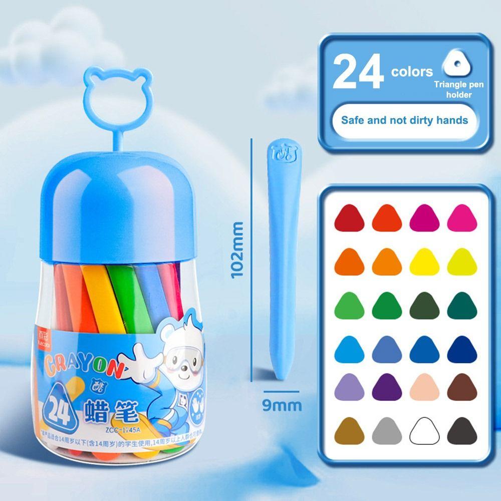 12/24/36/48Цвета 12/24/36/48Цвета Пластиковые Мелки Не Грязные Руки Инструменты Для Рисования Канцелярские Товары