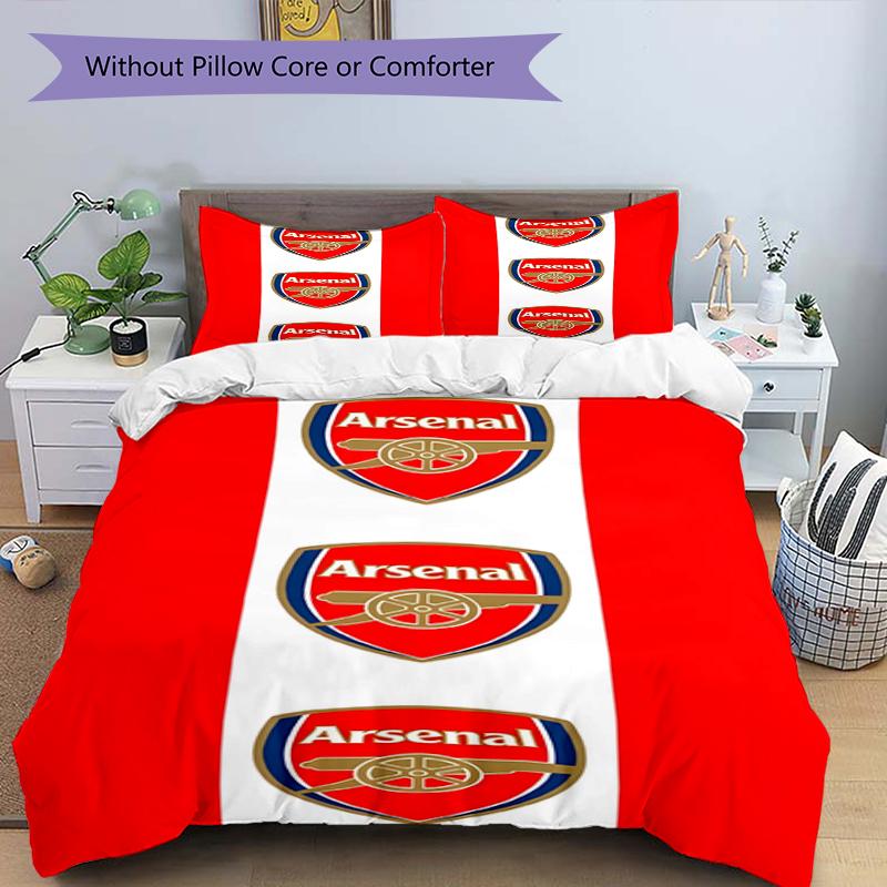 3pcs Duvet Cover Set (1*Duvet Cover + 2*Pillowcase, Without Core),football team.C Print Bedding Set, Bedroom Decor, All‑Season, Birthday Gift