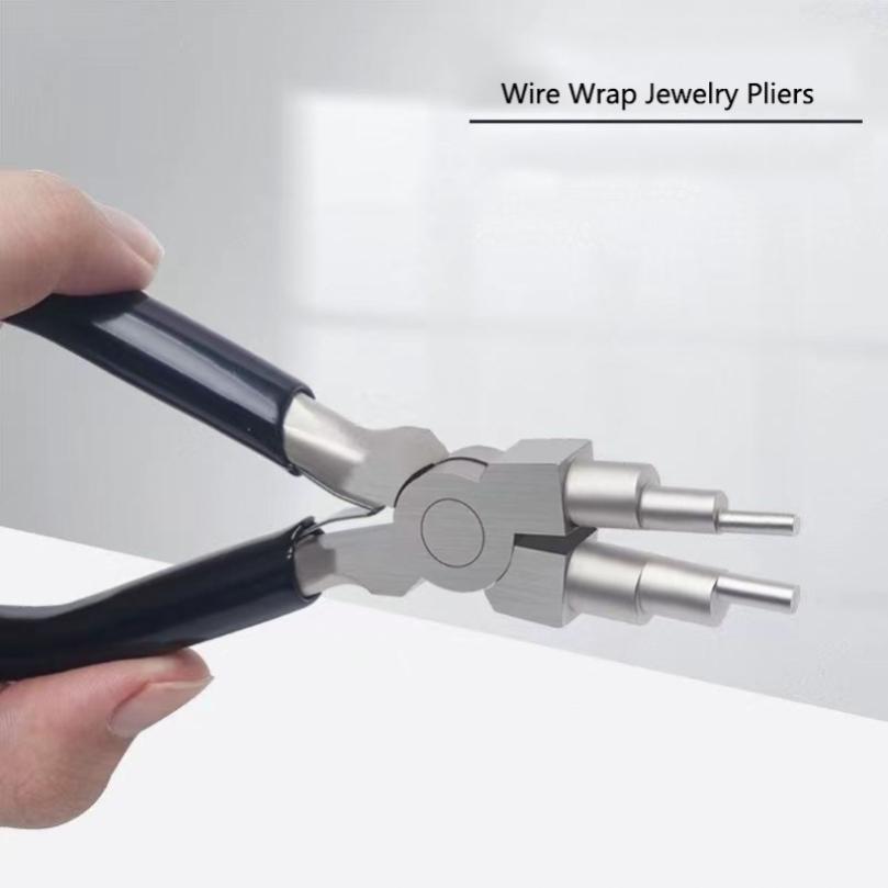 6 In 1 Carbon Steel Round Nose Pliers Hand Tools for Wire Wrapping / Jewelry Making / Loop Making Bail Making Pliers
