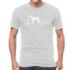 Greyhound Heartbeat T Shirts Men   Cotton Tshirt Funny Love Dog Pet Tee Tops Streetwear Harajuku Tshirt Gift