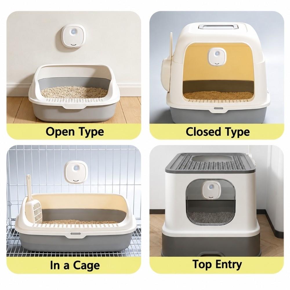 2 Mode Pet Odor Eliminator Silent Operation Intelligent Odor Purifier Cat Litter Box