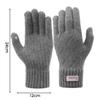 Men Knitted Thick Thermal Full Finger Gloves Women Men Fashion Winter Outdoor Warm Wool Driving Gloves Touchscreen Mittens