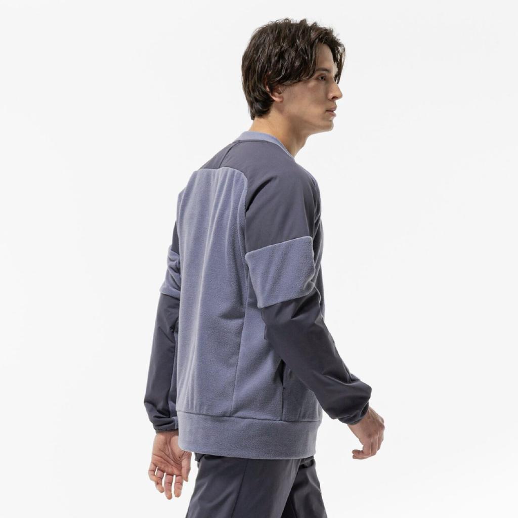 Mizuno Proof Fleece Crew Training Granite Size 32MCC559 Men's Water-Repellent Wear, Gray, L,