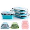1Pc/1 Set Silicone Collapsible Lunch Box Food Storage Container Microwavable Portable Picnic Camping Outdoor