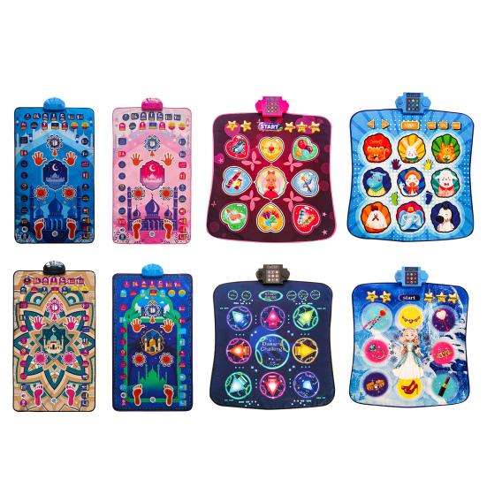 Танцевальный коврик со светодиодной подсветкой, регулировкой громкости, встроенной музыкой, игровыми режимами, для мальчиков и девочек, электронный светящийся ритмичный коврик для шагов, подарок, образовательная музыкальная игрушка