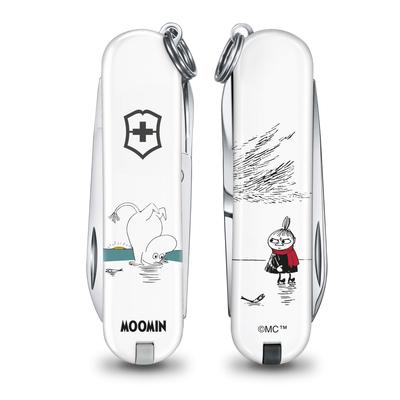 Victorinox Классический многофункциональный нож SD Швейцарского производства 7 функций Ножницы Отвертка Пилка для ногтей Подарок для кемпинга Коллекция Муми-троллей Зима в Муми-долине