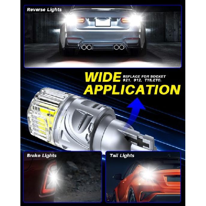 AUTOONE LED Reverse Back Up Light Bulbs 921 912 W16W T15 906 Super White