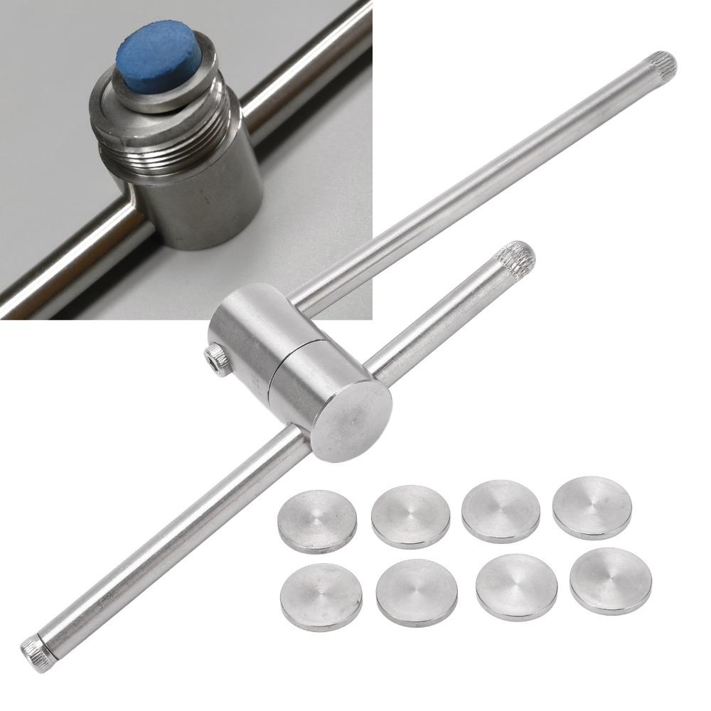 11PCS Stainless Steel Billiard Cue Tip Shaper Threaded Cue Tip Shaper Tool For Billiard Cue Tips