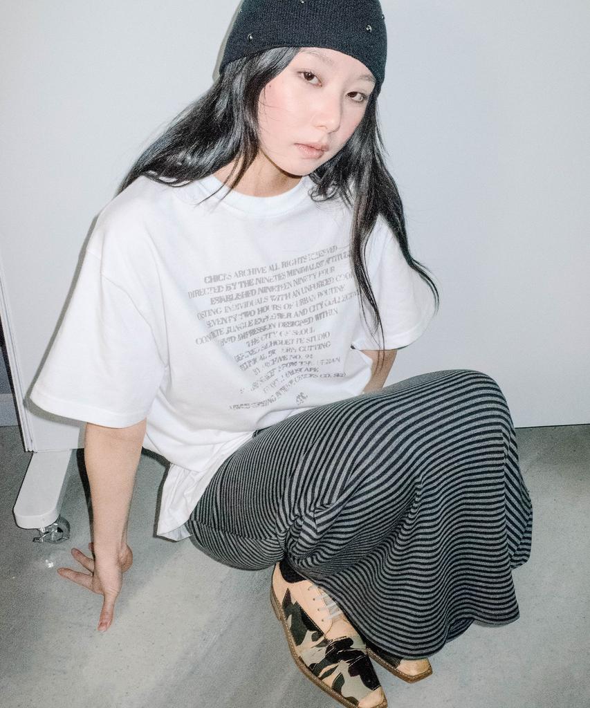 CHICKS Assemble Lettering Over Short Sleeve White