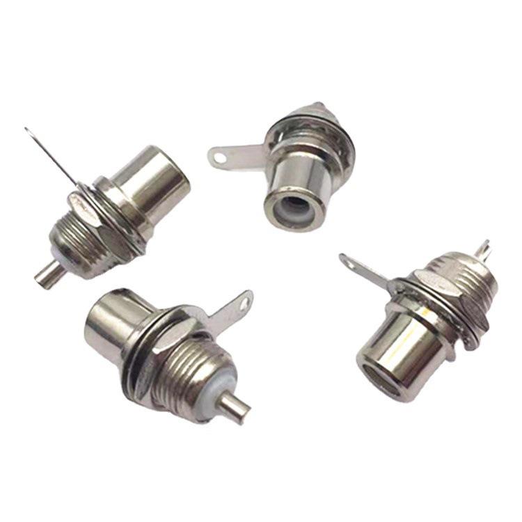 Средний AV-разъем RCA female с никелированным покрытием
