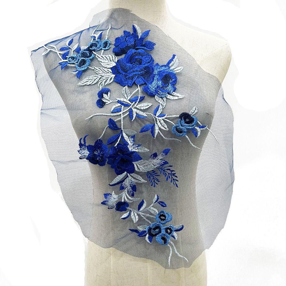 Элегантная одежда аппликация кружевная ткань нашивки на одежду цветы вышитые нашивки шитье