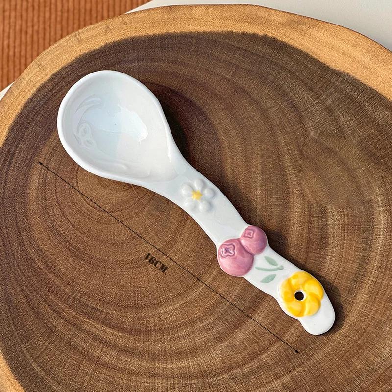 Креативный рельеф, расписанный вручную, столовая посуда, тарелка, симпатичная керамическая миска, поднос, декоративная суповая миска, кухонные аксессуары для дома