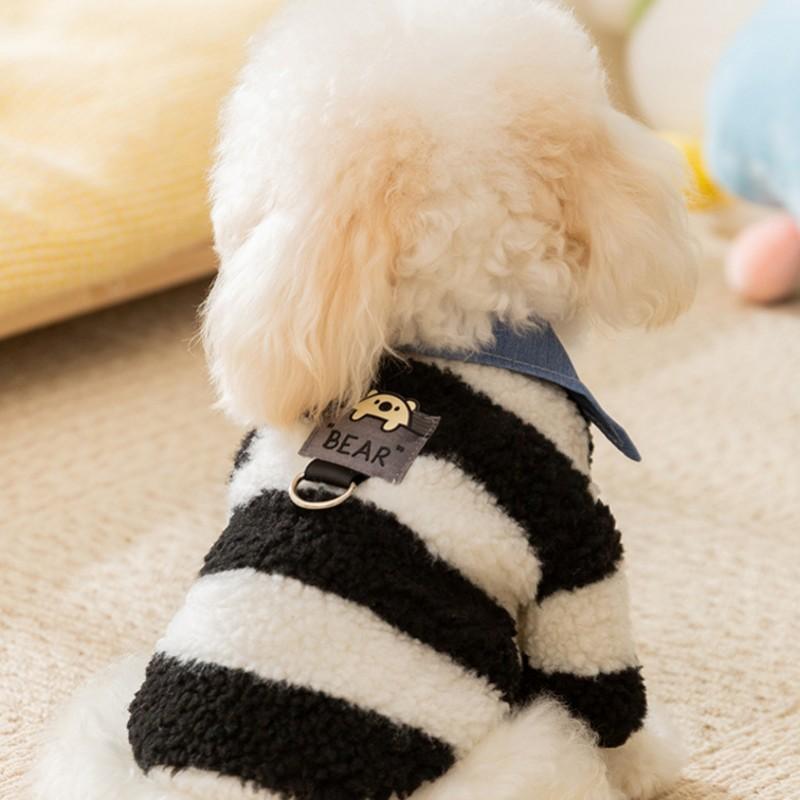 Зимняя одежда для собак, пальто для домашних животных, хлопковая однотонная куртка с принтом медведя для щенков, одежда для кошек чихуахуа бишон, теплый жилет для собак, товары для животных