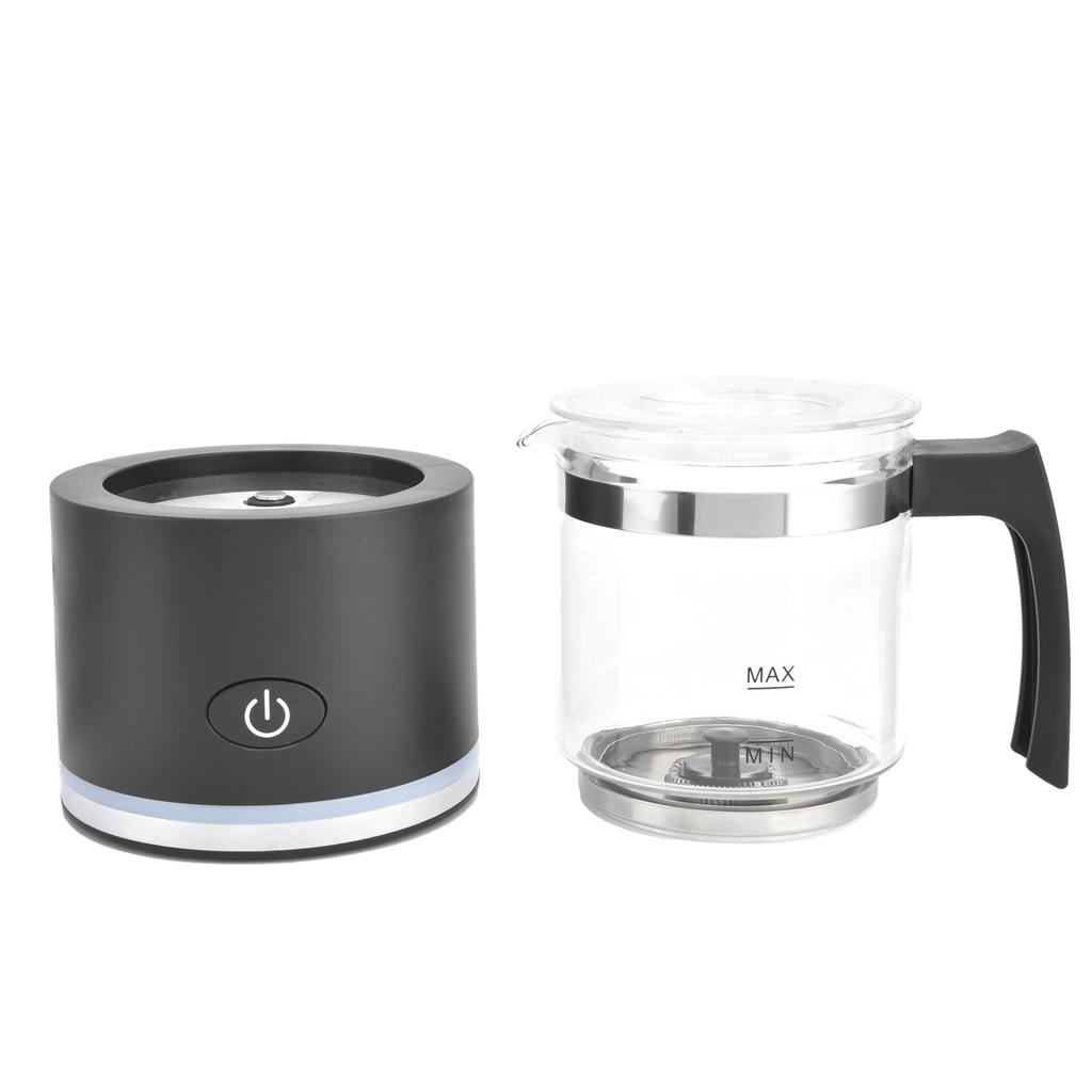 Подогреваемый стеклянный вспениватель молока, съемный автоматический электрический вспениватель горячего и холодного молока для кофе латте