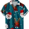New Christmas Series Men's Casual 3D Digital Printing Spring and Summer Short Shirts for Men